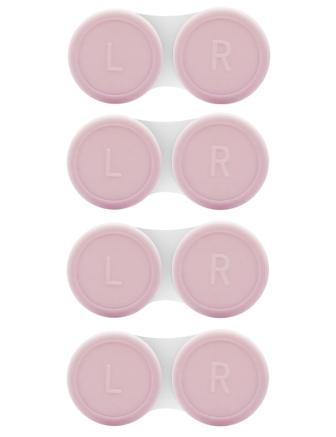 Vastsoon estuche para lentes de contacto rosa abierto, práctico para transporte diario.