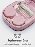 Vastsoon estuche rosa cerrado, almacenamiento seguro para viaje.