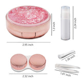 Estuche compacto Vastsoon rosa-oro para viaje con espejo integrado.