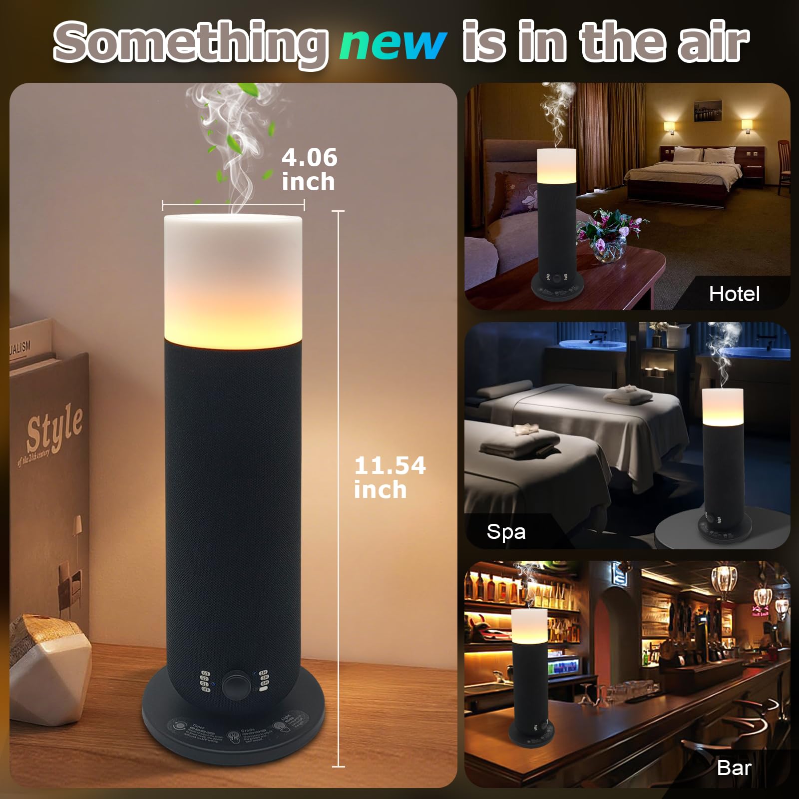 Vasysvi difusor sin agua, ideal para hogar y oficina con diseño discreto.