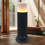Vasysvi difusor sin agua negro con diseño elegante para salones.