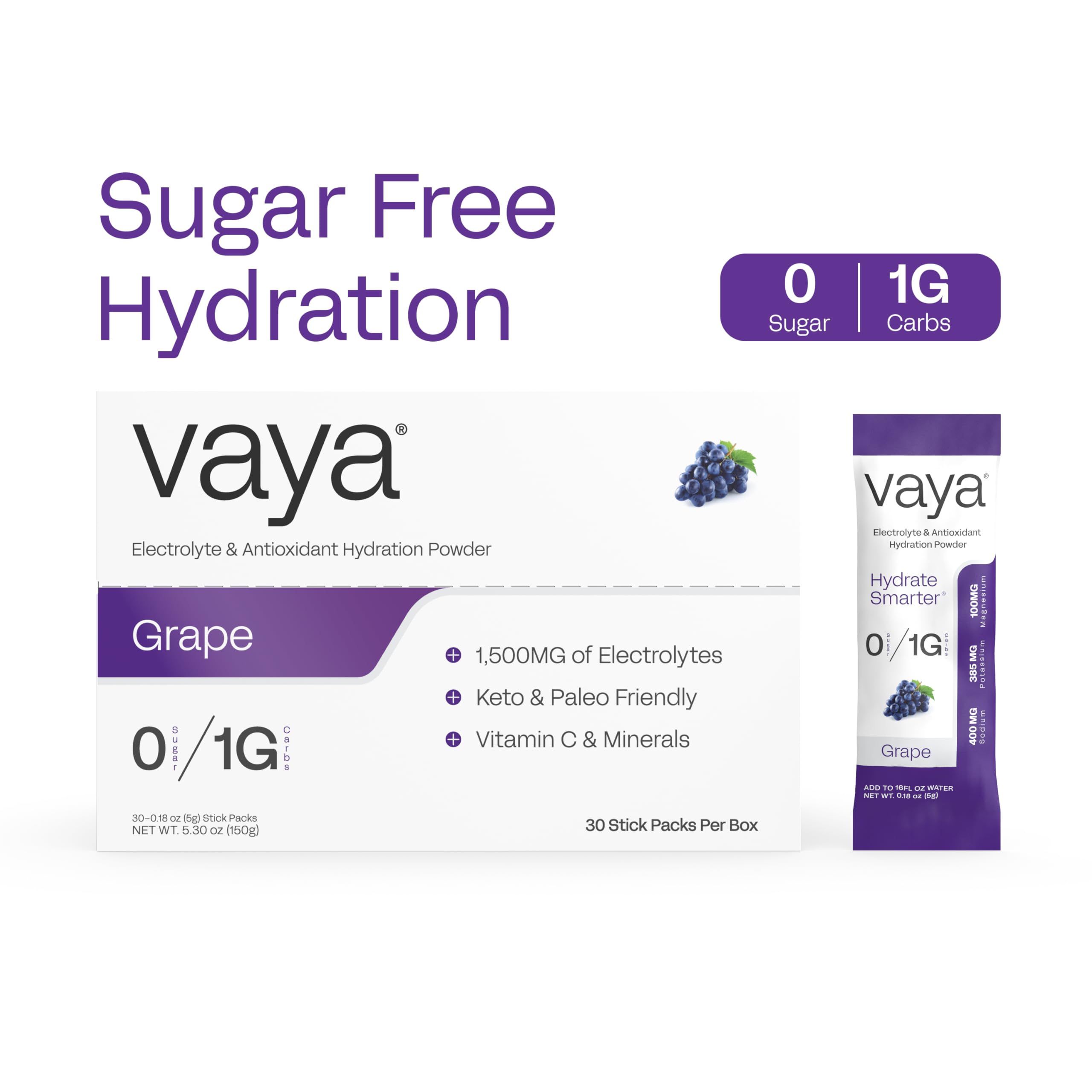 Vaya sabor uva listo para mezclar con agua.