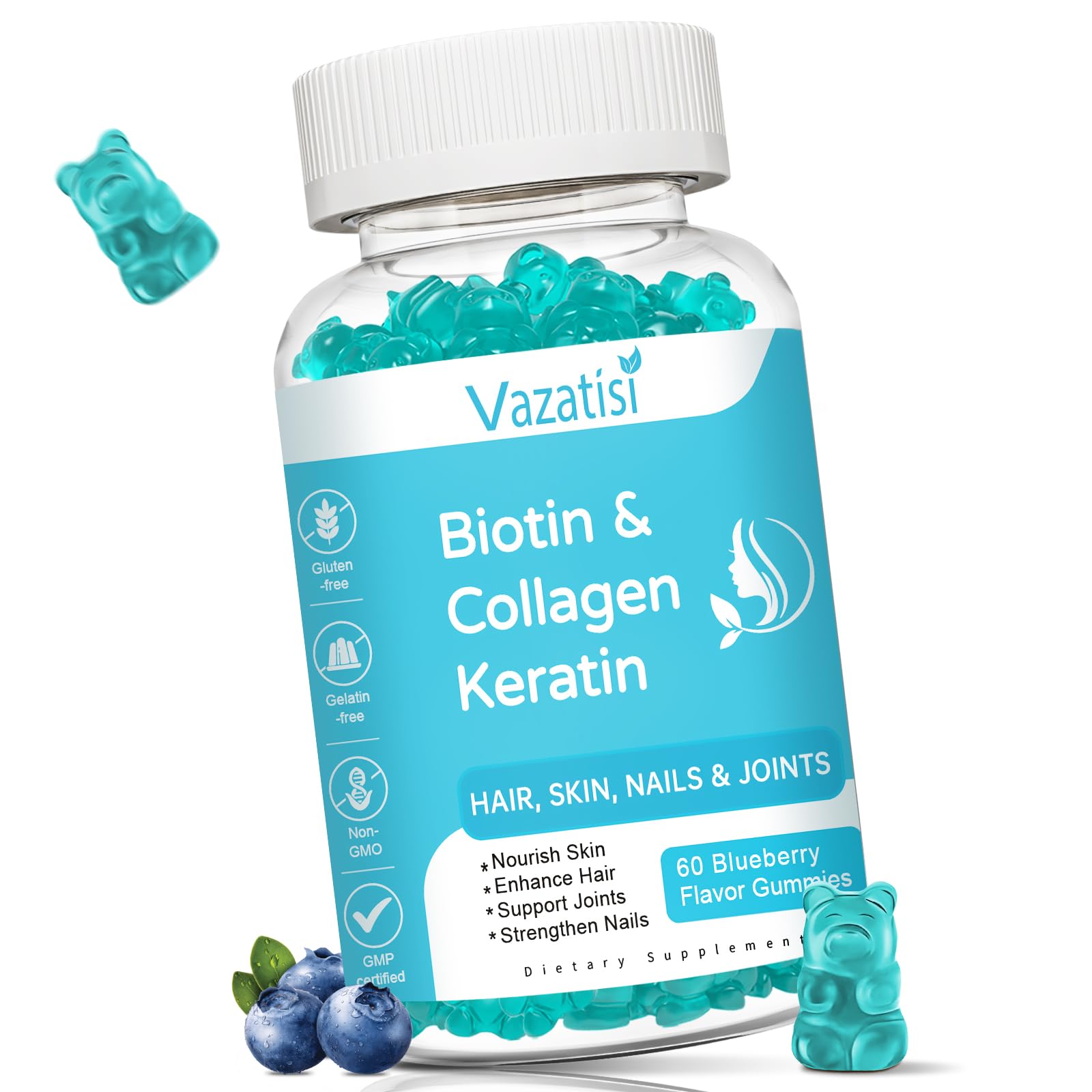 Vazatisi Biotina con Colágeno y Keratina: cabello con brillo saludable