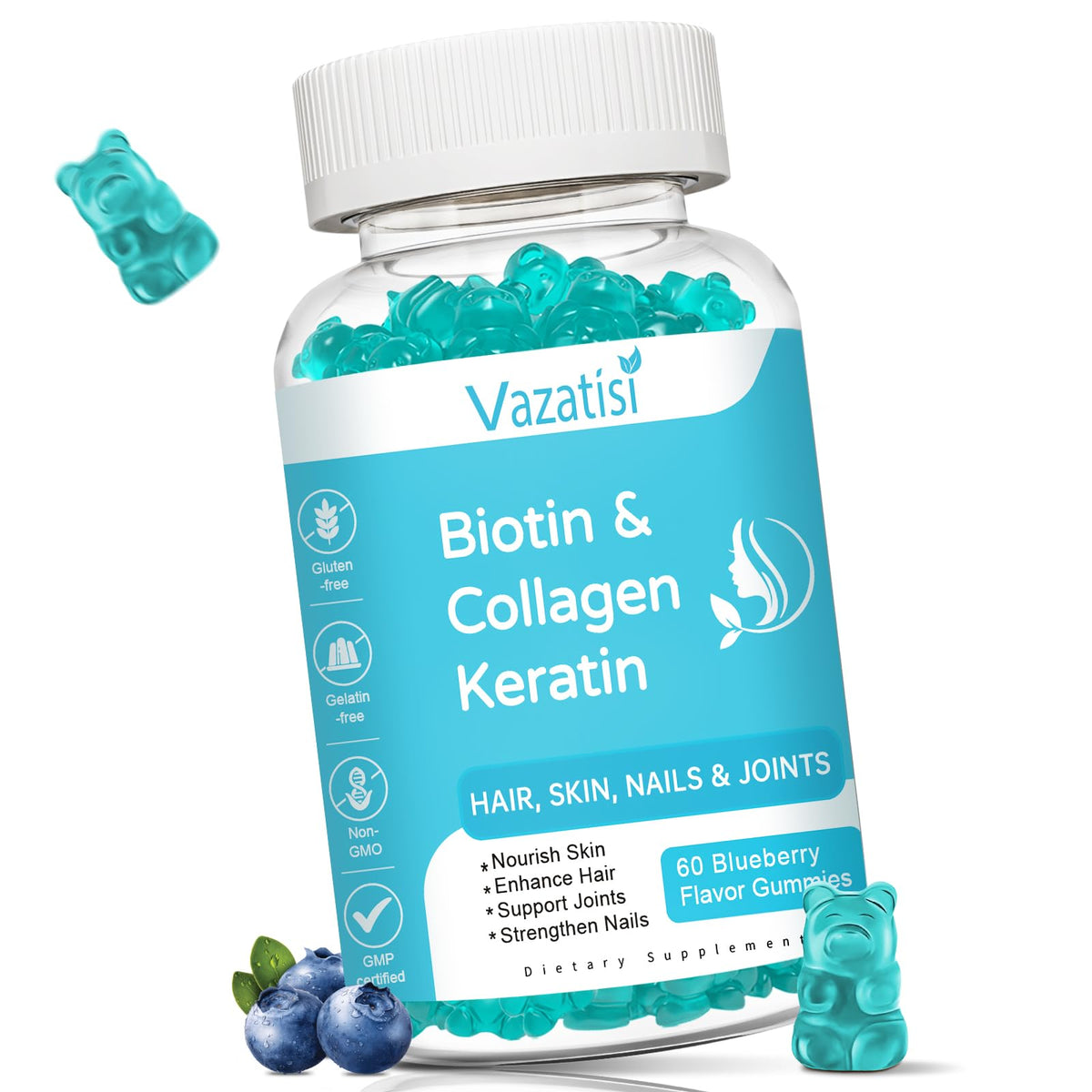 Vazatisi Biotina con Colágeno y Keratina: cabello con brillo saludable