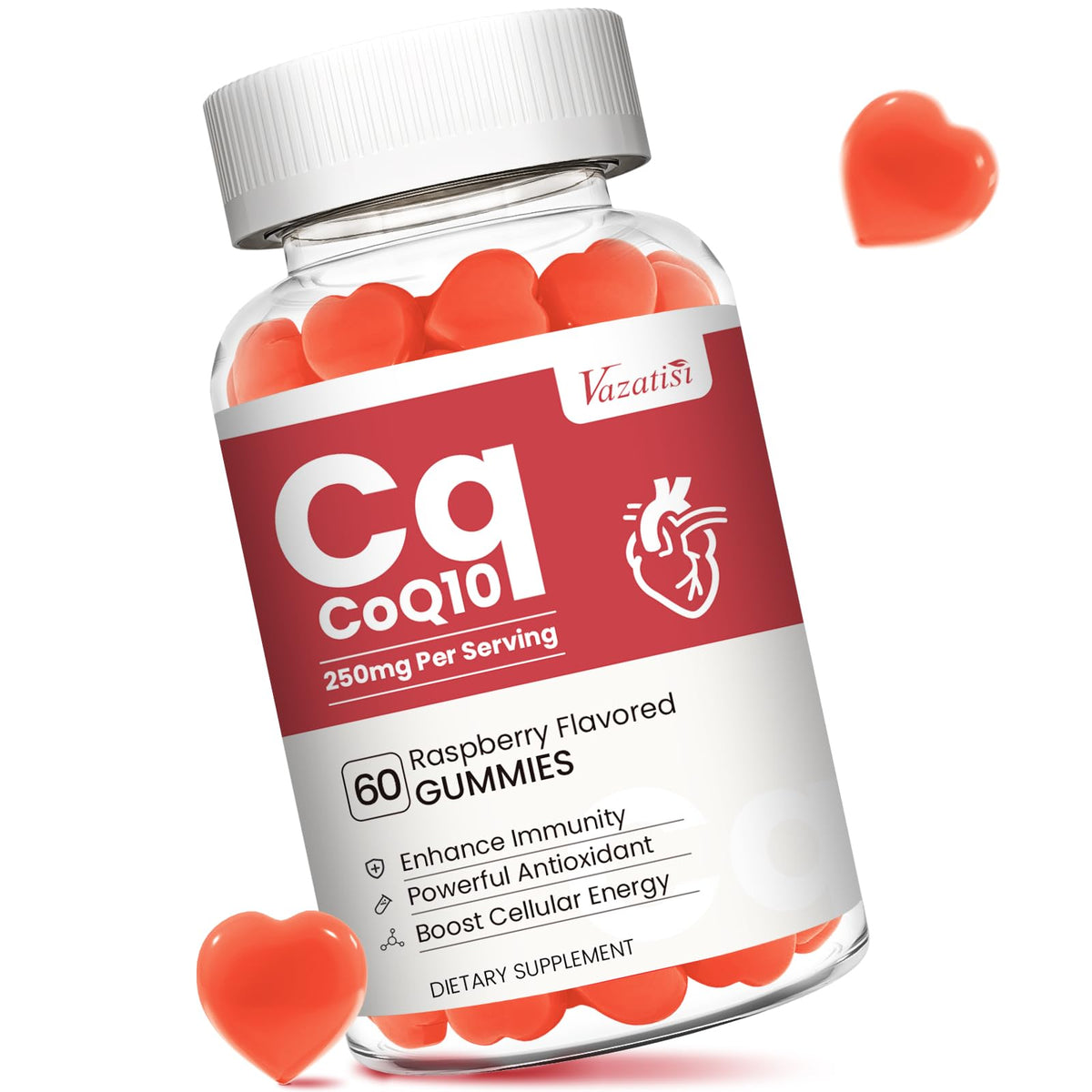 Gominolas Vazatisi CoQ10 en botella para energía diaria
