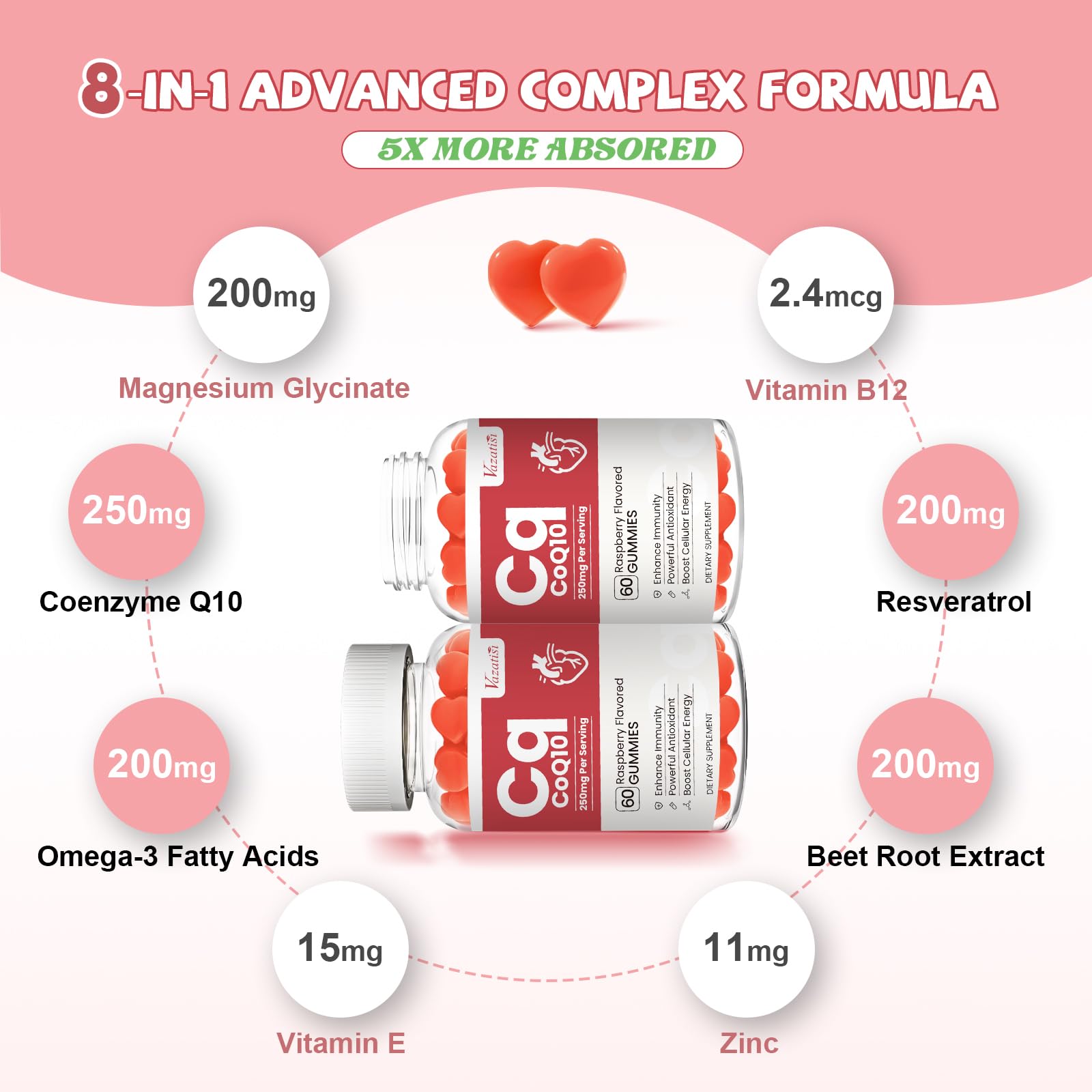 CoQ10 con omega-3 de Vazatisi para apoyo cerebral