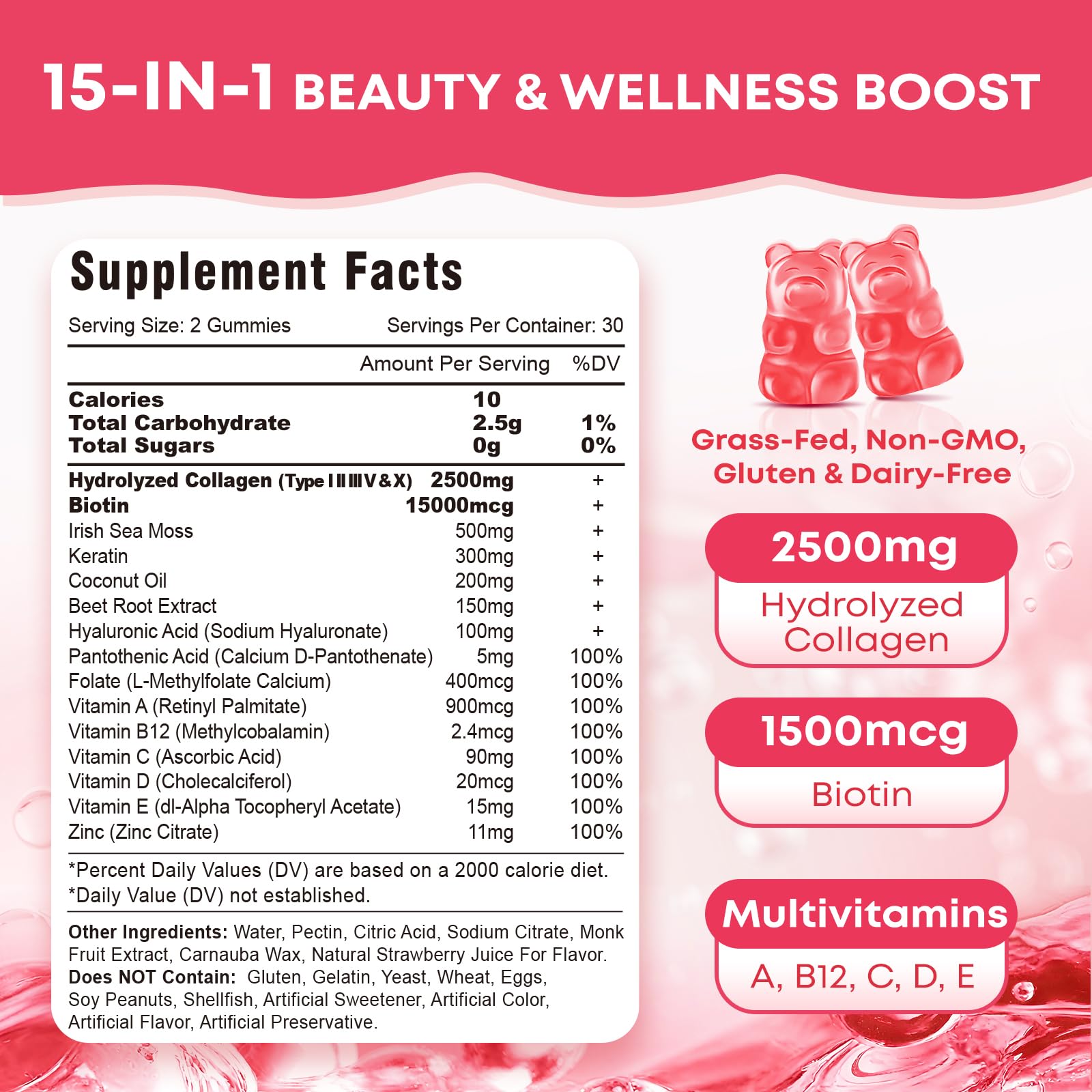 Gominola Vazatisi con biotina y vitamina C para cabello y piel
