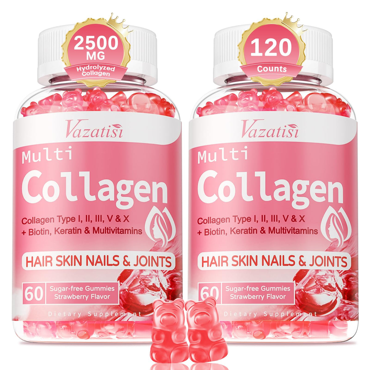 Gominolas Vazatisi en pack de dos para uso diario de belleza