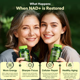 VCBIRD Nad Resveratrol mano sosteniendo frasco, rutina de bienestar diaria