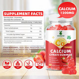 Gomitas VCCHUYH calcio citrate 1200 mg, sabor fresa para dosis diaria