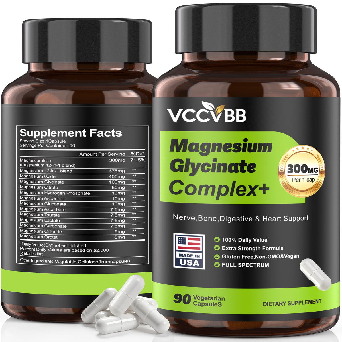 VCCVBB Magnesio Complex, cápsulas: favorece relajación muscular y apoyo nervioso.