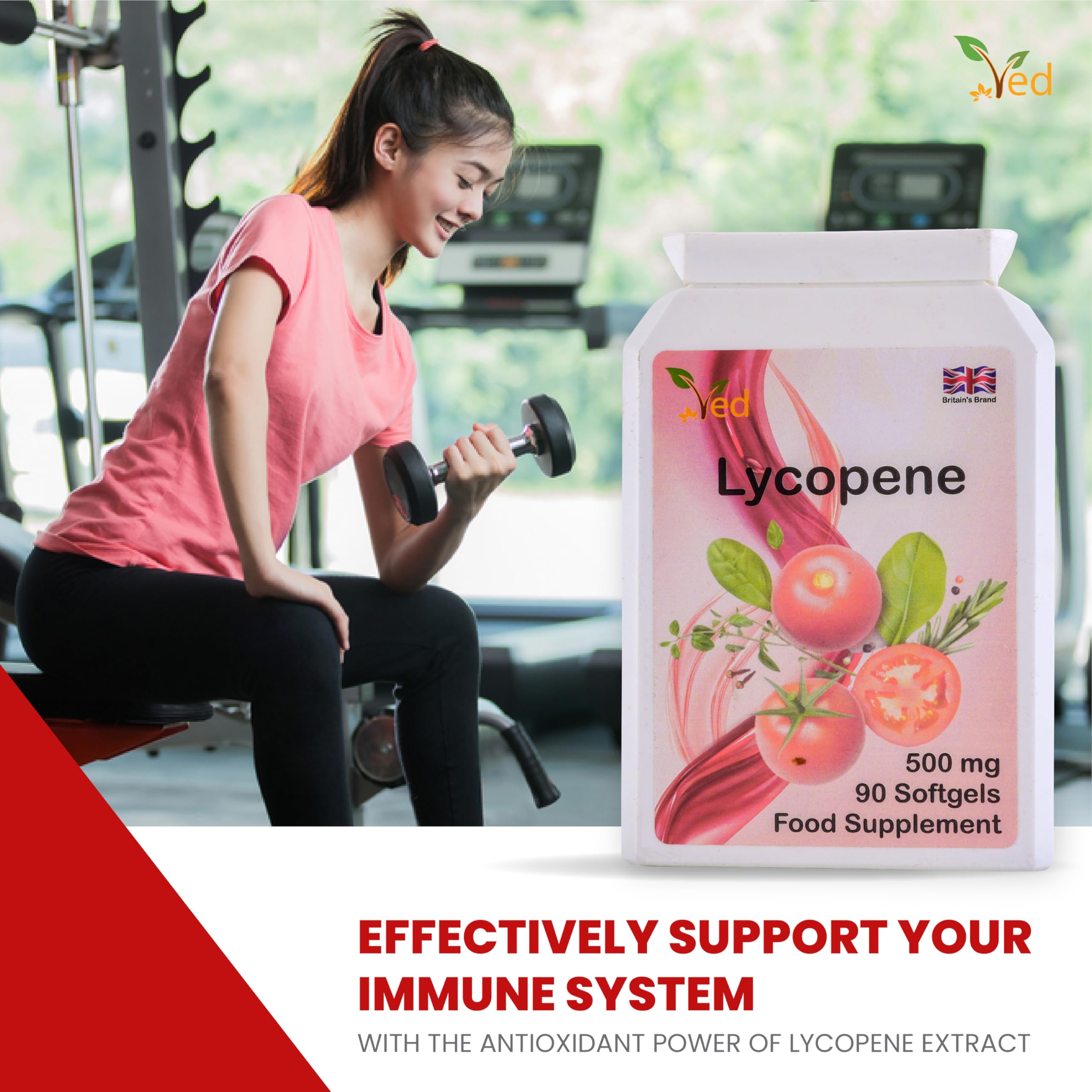 Ved Lycopene 500 mg: dosis diaria para un estilo de vida activo.