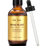 VEDA TINDA SCENT aceite romero para crecimiento capilar, frasco de cuatro onzas, nutre raíces.