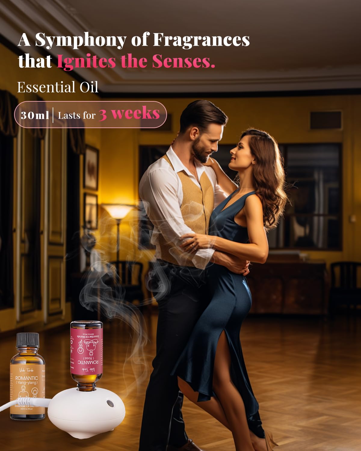 Aceite rosa Veda Tinda Scent 1 onza para perfumar espacios.