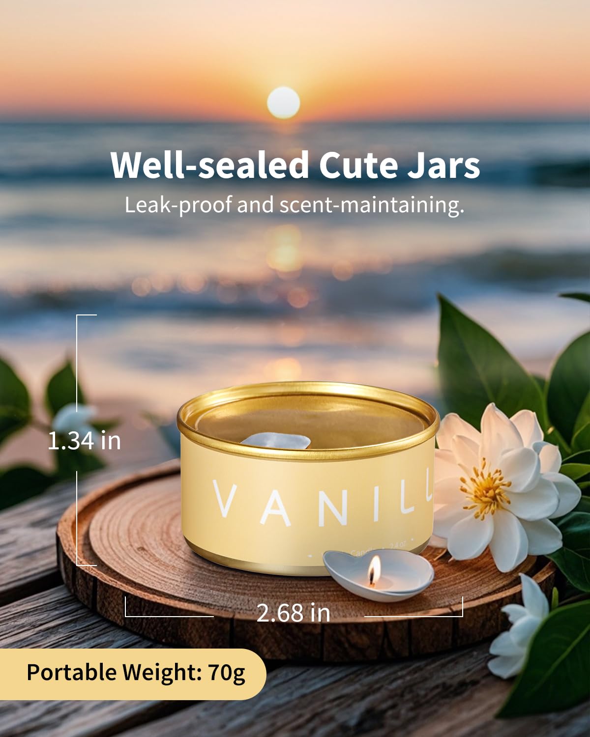 VEDA TINDA SCENT Candela Pera Inglesa y Freesia: fragancia afrutada para ambientes luminosos.