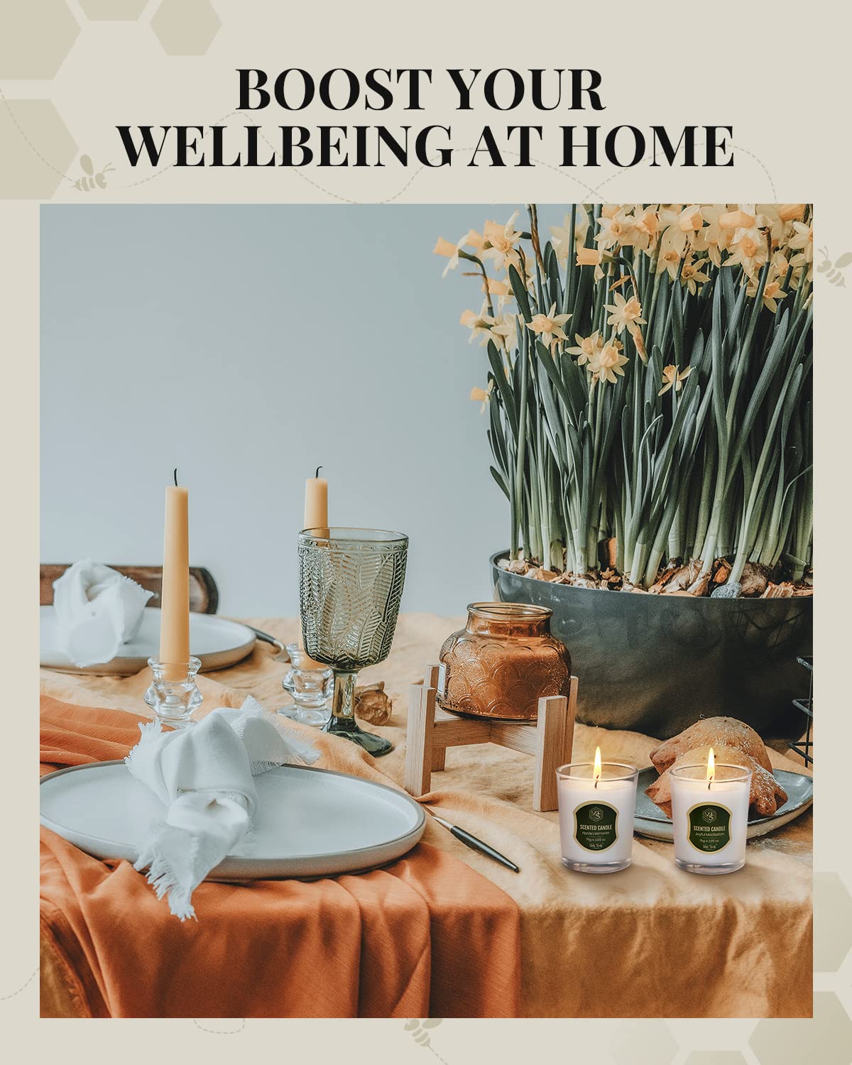 Veda Tinda Scent vela ecológica sin hollín para respirar mejor.