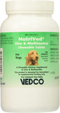 Vedco NutriVed: tabletas masticables zinc y metionina para perros; apoyo al pelaje