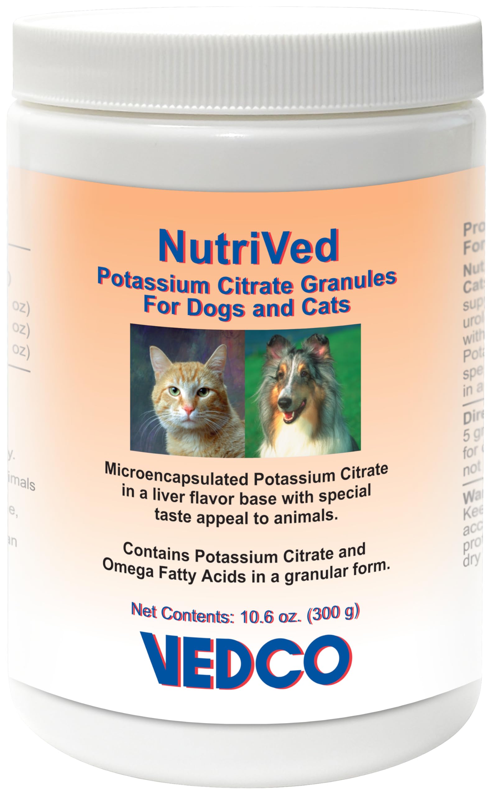 Vedco Nutrived gránulos de citrato de potasio para perros y gatos, apoyo a la salud urinaria