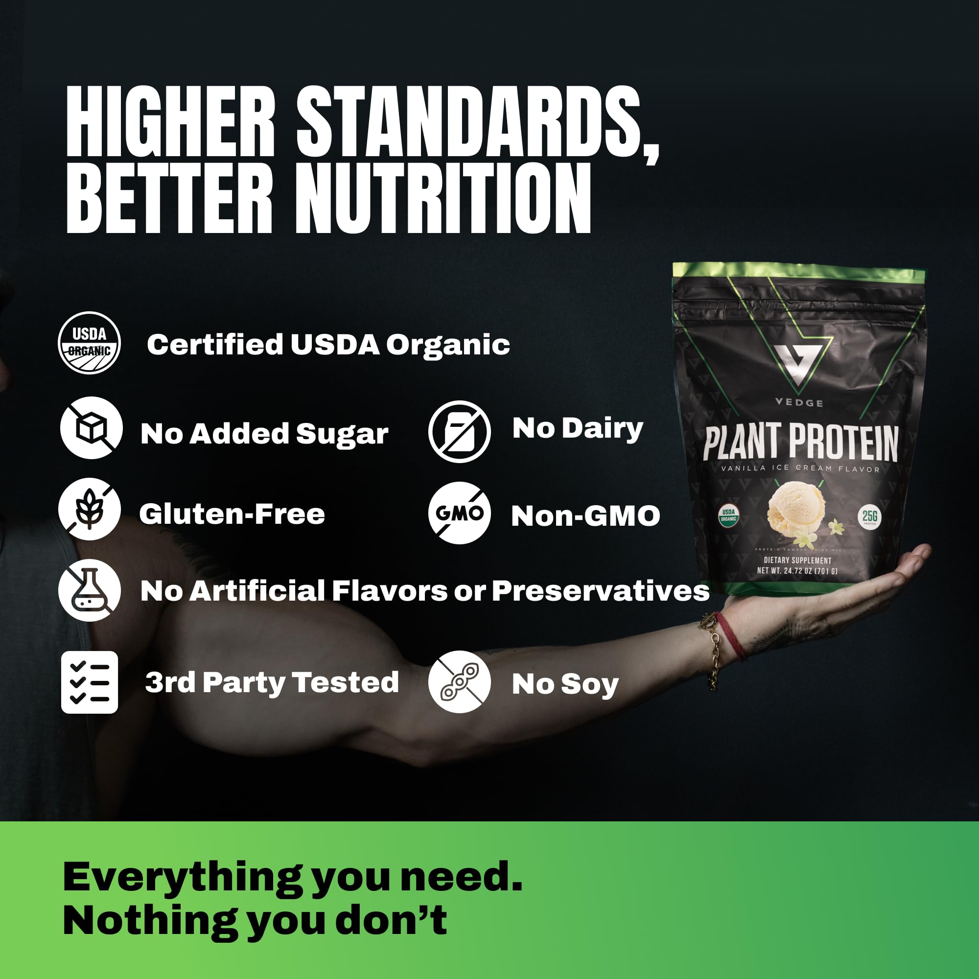 VEDGE Proteína Vegana: envase principal para uso diario