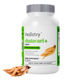 Vedistry Shatavari frasco de tabletas para equilibrio hormonal y bienestar femenino diario