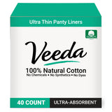 Veeda capa superior de algodón natural, suave y segura para uso diario