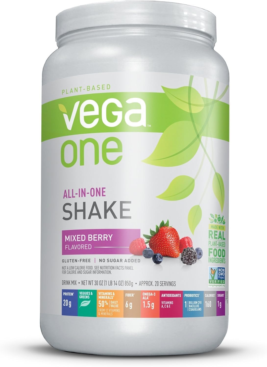 Vega One envase frontal: proteína vegetal completa para empezar el día.