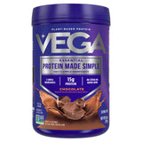 Vega Protein Made Simple chocolate, envase visible, perfecto para batidos rápidos.