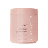 VEGAMOUR GRO gomitas biotina sabor fresa: apoyo al cabello y uñas saludables.