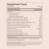 VEGAMOUR GRO gomitas biotina sabor fresa: frasco de vidrio transmitiendo calidad.