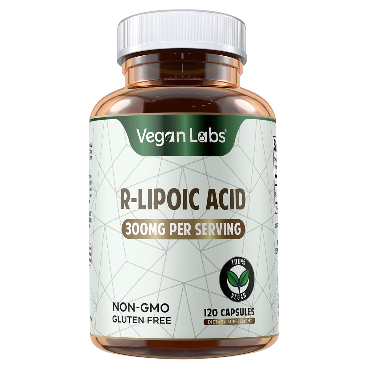 Botella Vegan Labs con 120 cápsulas para protección antioxidante cotidiana
