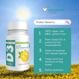 Etiqueta informativa destaca origen vegetal y RDV alto, para una suplementación consciente.