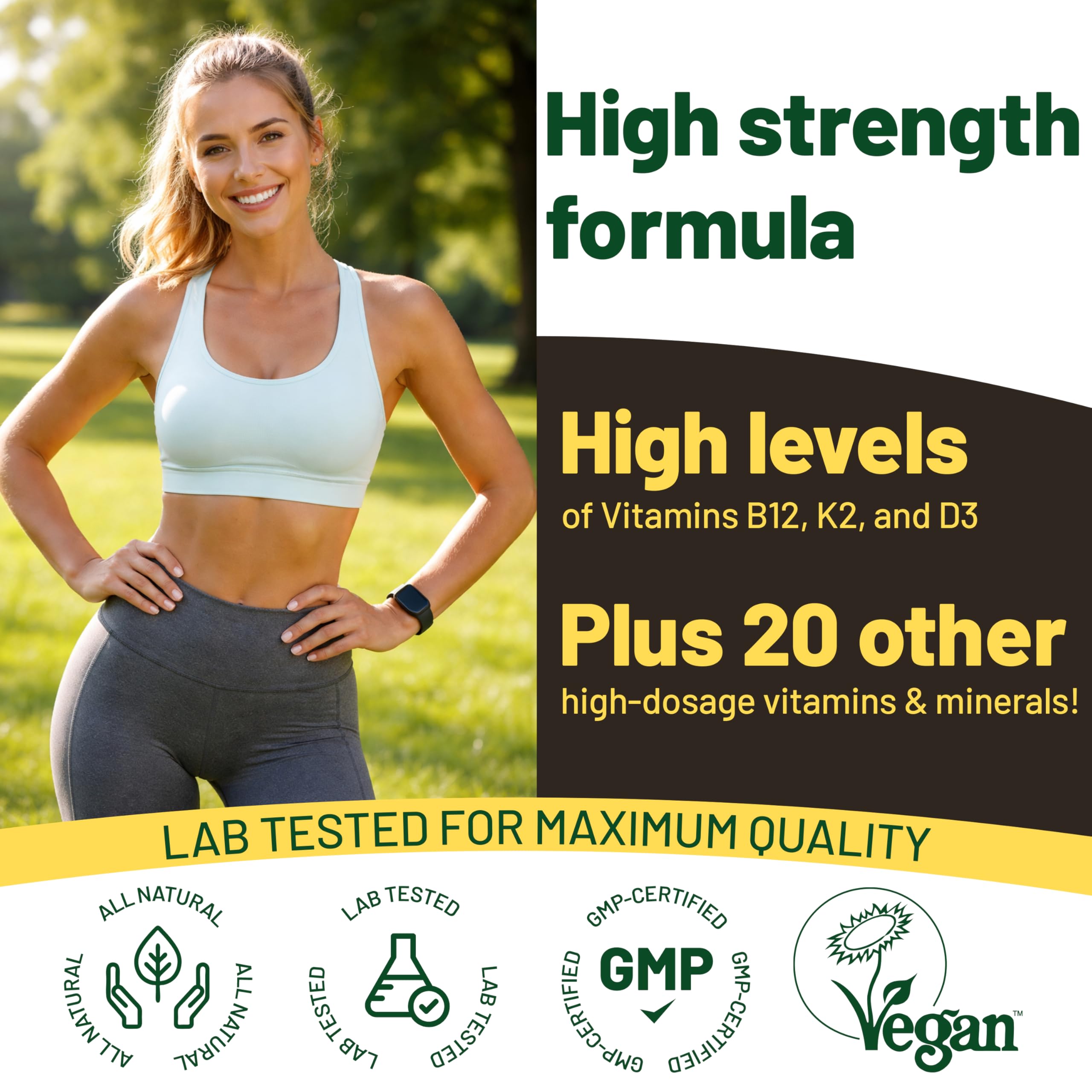 Vegan Vitality, nutrientes y vitaminas para una nutrición integral.