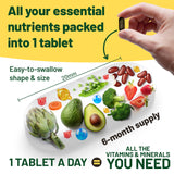 Vegan Vitality, presentación de 6 meses para ahorro y conveniencia.
