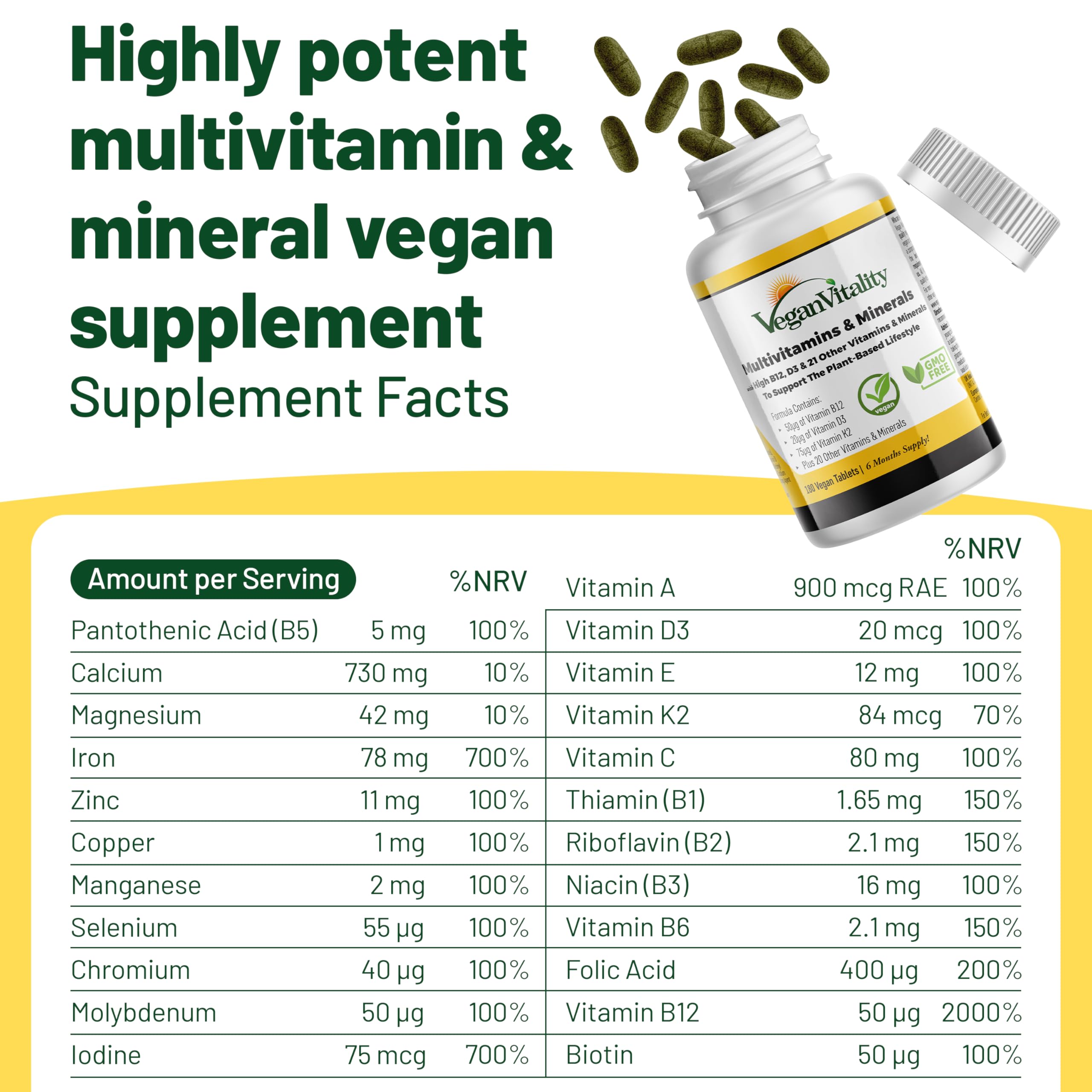 Vegan Vitality, prueba de terceros que avala la calidad.