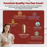 VEGATOT Maca raíz cápsulas: complemento natural para equilibrio y energía.
