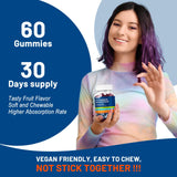 Envase con 60 gominas Vegavero para consumo sostenido.