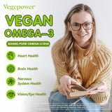 VEGEPOWER DHA de algas, puro y seguro para la salud.