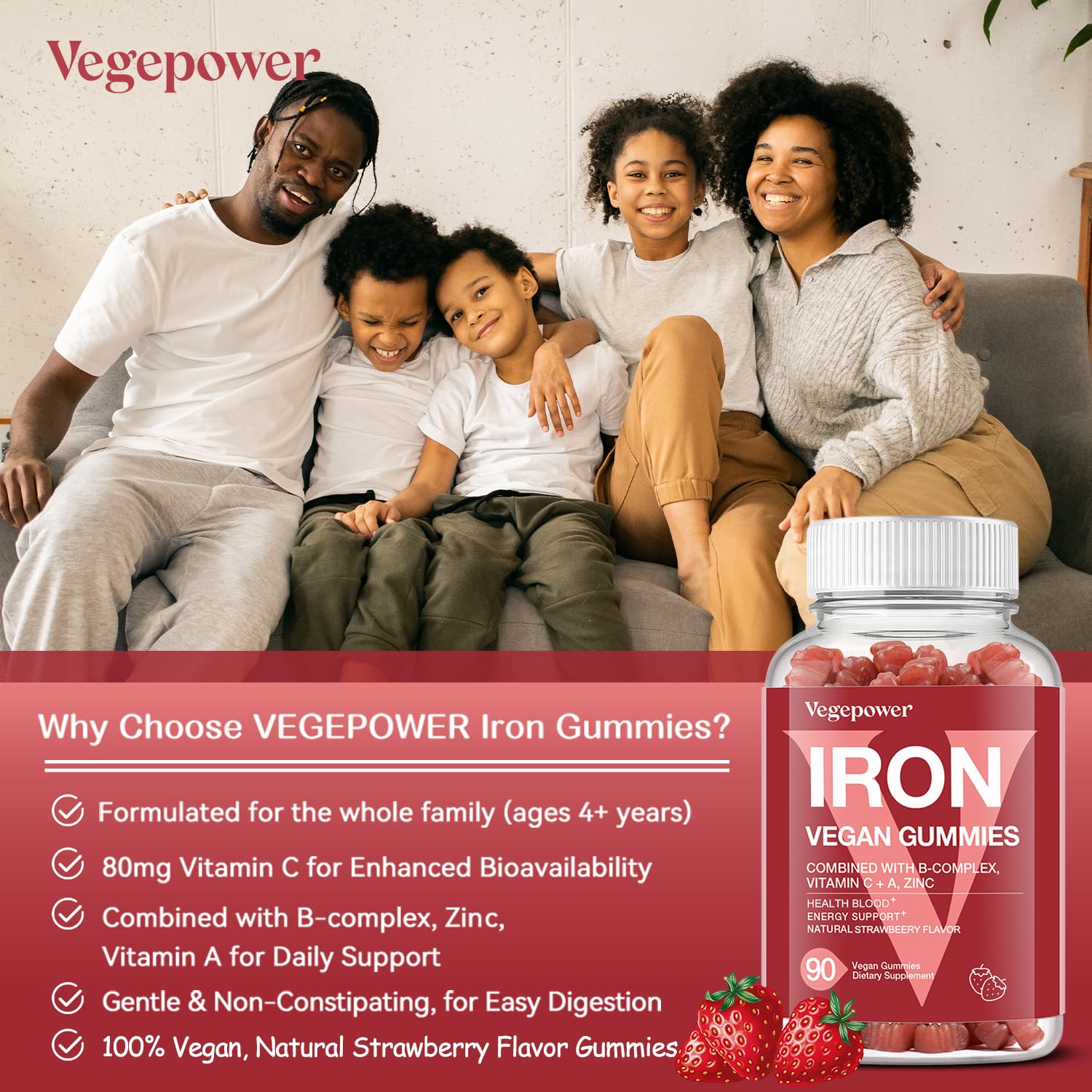 VEGEPOWER gomitas para toda la familia, una opción deliciosa y nutritiva.