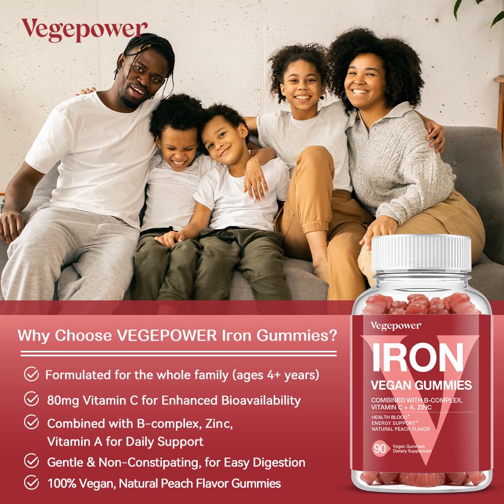 VEGEPOWER gominolas con vitamina C para mejor absorción