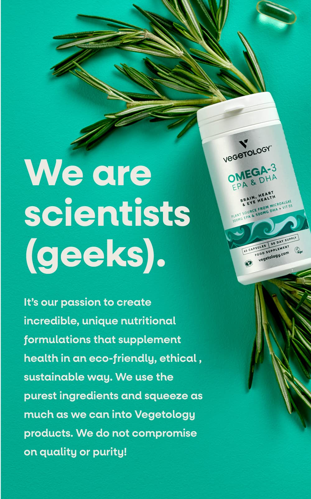 VEGETOLOGY Omega 3 apto para todas las edades y vegetarianos