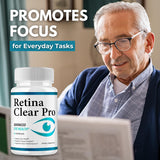 VegHerbs Retina Clear Pro, etiqueta de ingredientes, fórmula natural para la salud ocular.