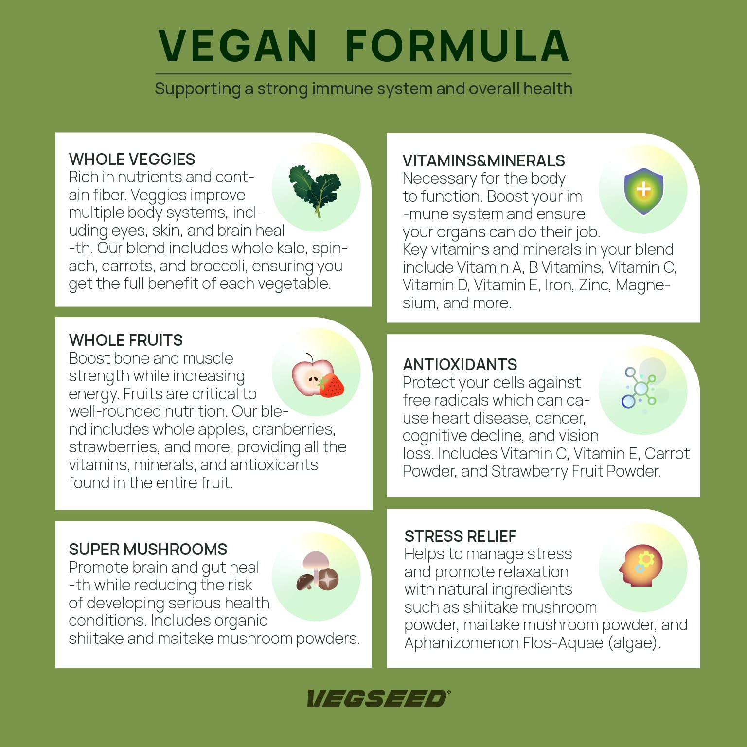 Vegseed Immunity Greens, batido verde para energía y bienestar