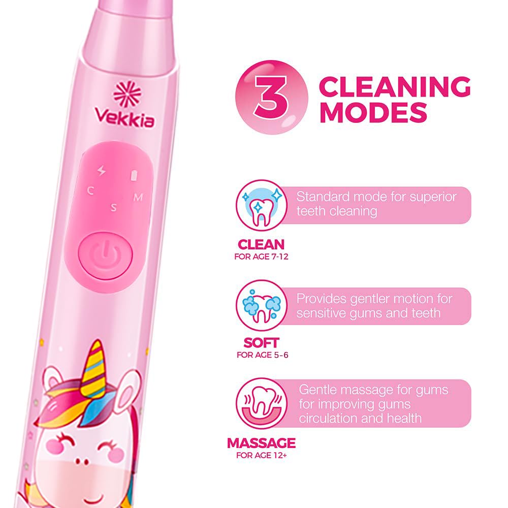 Cabezal suave 3D de Vekkia protege encías delicadas durante el cepillado.
