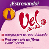 Vel Rosita Detergente Delicada, ropa lavada: prendas limpias con cuidado de fibras.