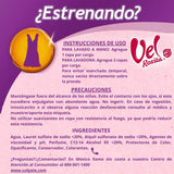 Vel Rosita Detergente Delicada, textura: espuma ligera facilita enjuague.
