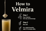 Mezcla de Velmira Colostrum Powder en una bebida fría para facilitar consumo