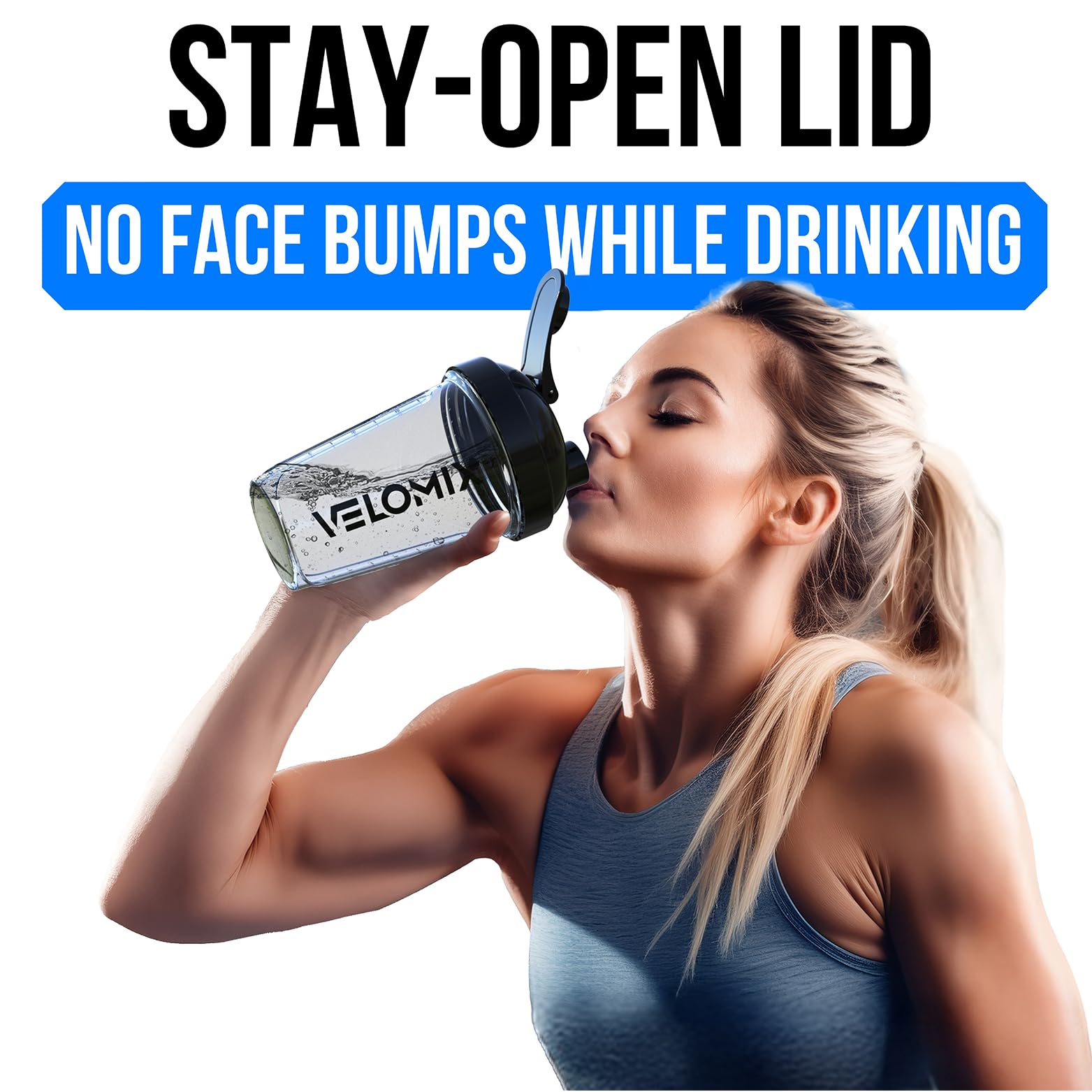 VELOMIX botellas 20 oz para gimnasio y oficina, fáciles de transportar