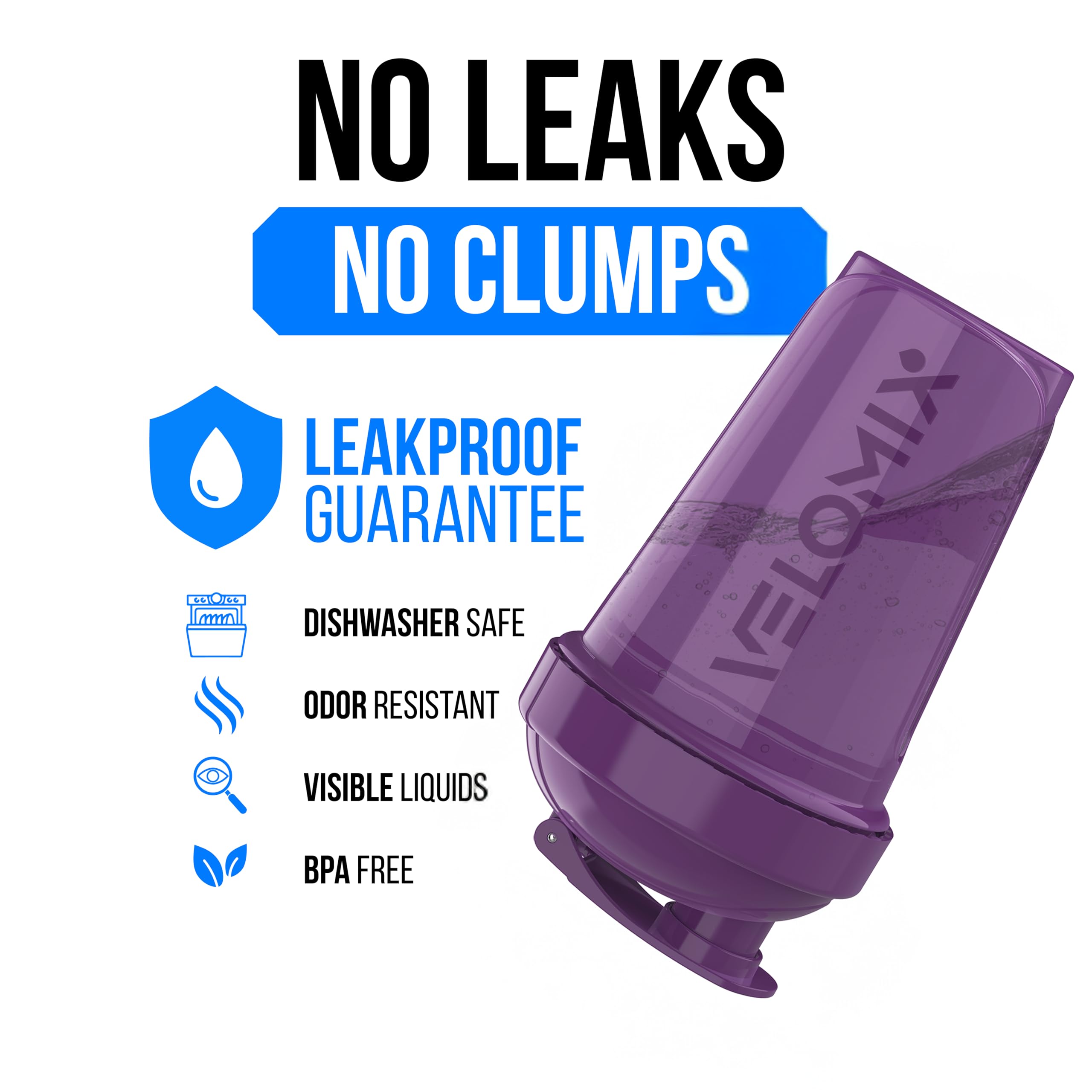 Velomix taza graduada 20 oz con marcas para medir porciones.
