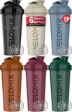 VELOMIX Pack de 6 botellas 28oz en tono tierra a prueba de fugas para entrenamiento diario.