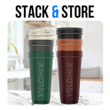VELOMIX Pack de 6 botellas 28oz tono tierra, ideal para oficina y gimnasio.